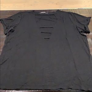 3/$25 Nasty Gal Black Ladder Tee
